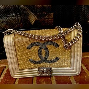 Shoulder bag,Chanel , Silver and gold color